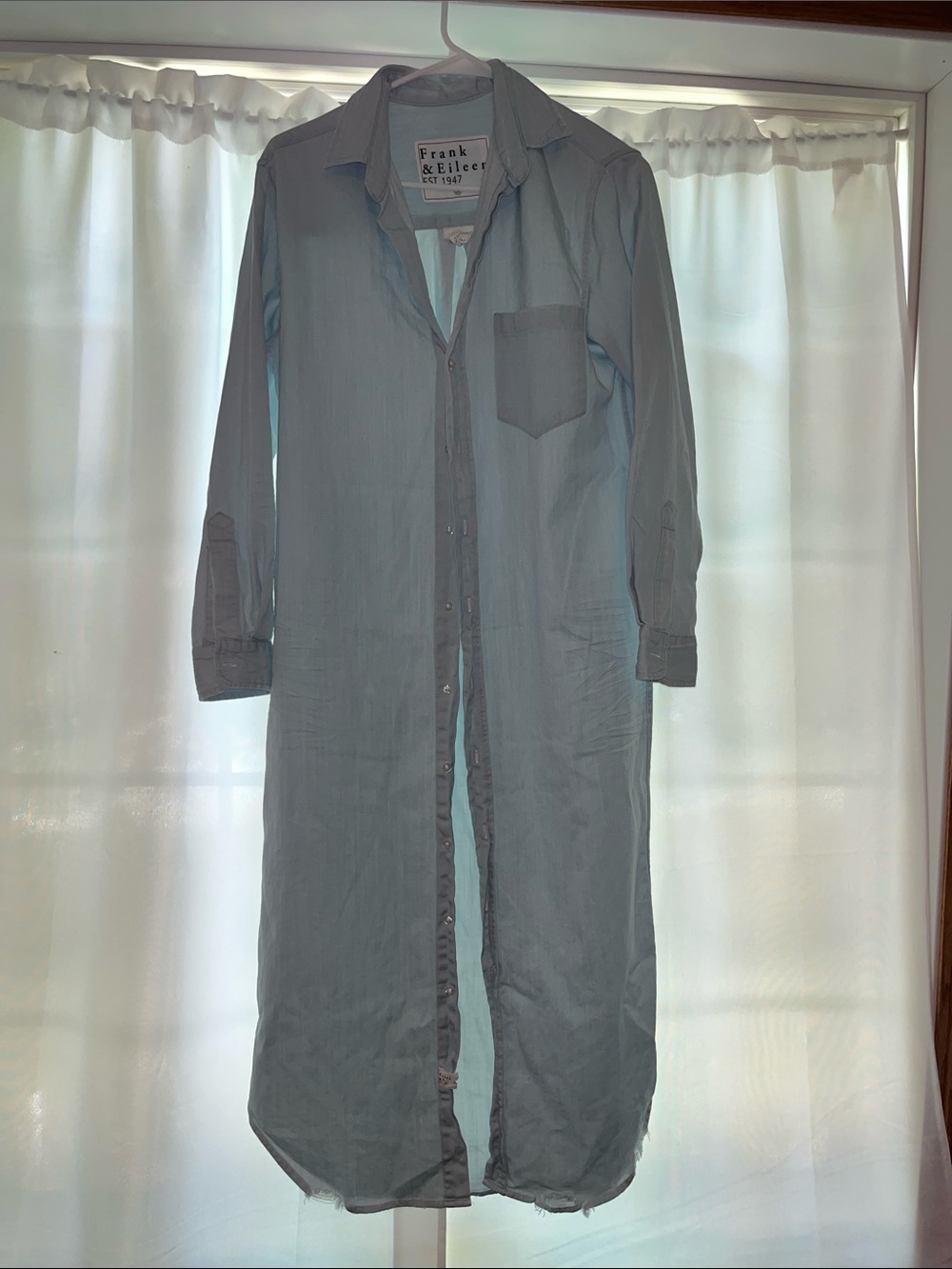 Frank & Eileen Rory Light Blue Cotton Shirt Dress